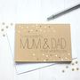 Personalised Parents Wedding Thank You Card, Gold Dots, thumbnail 6 of 7