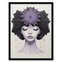 Love In Lavender Lilac Portrait Meditate Wall Art Print, thumbnail 5 of 6