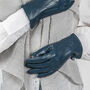 Blue Soft Lined Leather Gloves, thumbnail 1 of 11