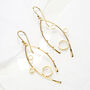 Sterling Silver Gold Plated Marine Dangly Earrings, thumbnail 1 of 3