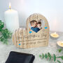 Personalised First Father's Day Wooden Freestanding Heart, thumbnail 1 of 4