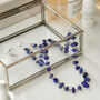 925 Sterling Silver Lapis Lazuli Crystal Chip Necklace, thumbnail 3 of 5
