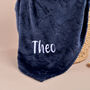 Personalised Fleece Navy Star Baby Blanket, thumbnail 3 of 7