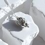 Silver Skull Pendant Necklace Women Jewelry, thumbnail 5 of 7
