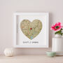 Where It All Began Personalised Map Heart Print Gift, thumbnail 4 of 12
