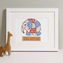 Personalised Elephant Embroidered Artwork, thumbnail 1 of 6