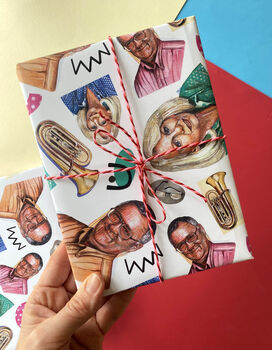 Madge And Harold Gift Wrap, 90s Nostalgia Inspired Wrap, 8 of 9