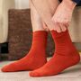 Men's Bamboo Socks Rust Orange, thumbnail 1 of 6
