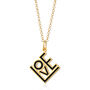 Love Necklace, Black, Sterling Silver Or Gold Plated, thumbnail 11 of 11