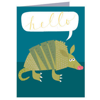 Armadillo Mini Greetings Card, 2 of 3