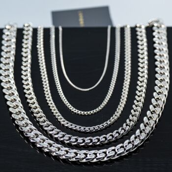 Stainless Steel Cuban Chain Necklaces 16' 26', 3 of 8
