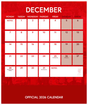 Official Liverpool Fc 2026 Personalised Calendar, 4 of 5
