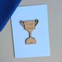 'Best Dad' Wooden Trophy Token And Card, thumbnail 1 of 2