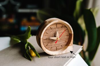 Personalised Modern Crafted Wooden Table Clock, 2 of 5