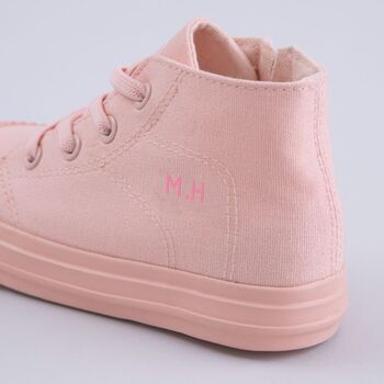 Personalised Pink Kids High Top Trainers, 2 of 6
