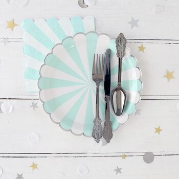 Metallic Silver Ornate Party Cutlery For Six, 6 of 6