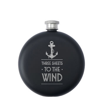 Dapper Chap 'Three Sheets To The Wind' 6oz Hip Flask, 2 of 4