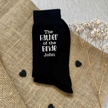 Father Of The Bride Wedding Socks, 4 of 4