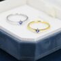Sterling Silver June Birthstone Alexandrite Cz Ring, thumbnail 5 of 12