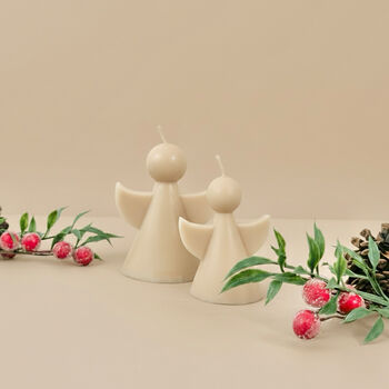 Beige Angel Candle And Angel Gift, 2 of 10