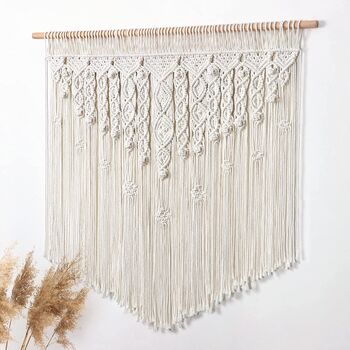 Wall Hanging Large Boho Woven Tapestry Diamond, 5 of 7