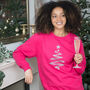 Bright Pink Christmas Jumper With Christmas Tree, thumbnail 1 of 2