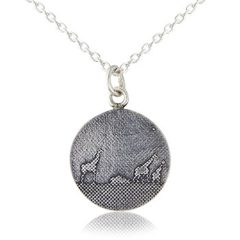 Sterling Silver Giraffe Family Necklace, 2 of 4