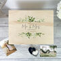 Personalised Wooden Botanical Wedding Keepsake Box, thumbnail 4 of 8