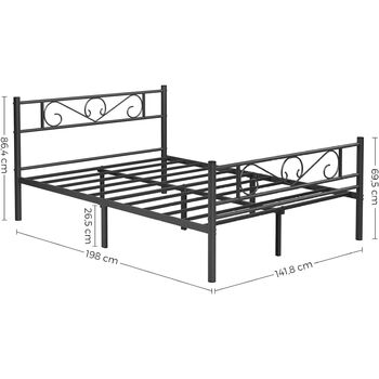 Metal Double Bed Frame, Space Saving Bed Frame, 7 of 8