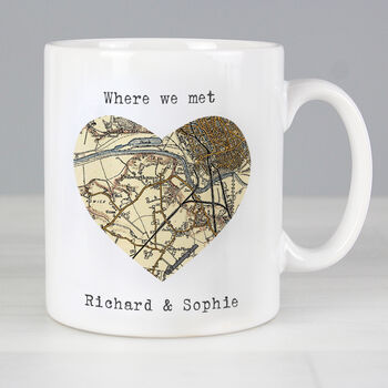 Personalised 'Where We Met' Map Mug, 3 of 12