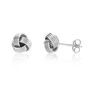 Cranley Sterling Silver Triple Knot Stud Earrings, thumbnail 3 of 4