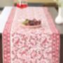 Pink Paisleys Block Print Table Runner, thumbnail 2 of 3