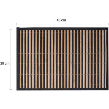 Set Of Six Brown Stripe Bamboo Placemats, 3 of 4
