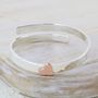 Baby's First Christmas Gold Heart Bangle, thumbnail 7 of 10