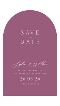 Arch Digital Wedding Evite Or Printable Invitation, 5 of 8