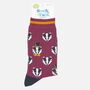 Dapper Badger Men's Bamboo Dress Socks Burgundy, thumbnail 5 of 5