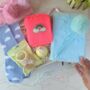 Gift Box For Girls – Fluffy Notebook And Self Care Treats – Blue Edition, thumbnail 1 of 10