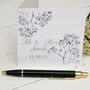 Personalised Blue And Grey Floral Wedding Card, thumbnail 1 of 2