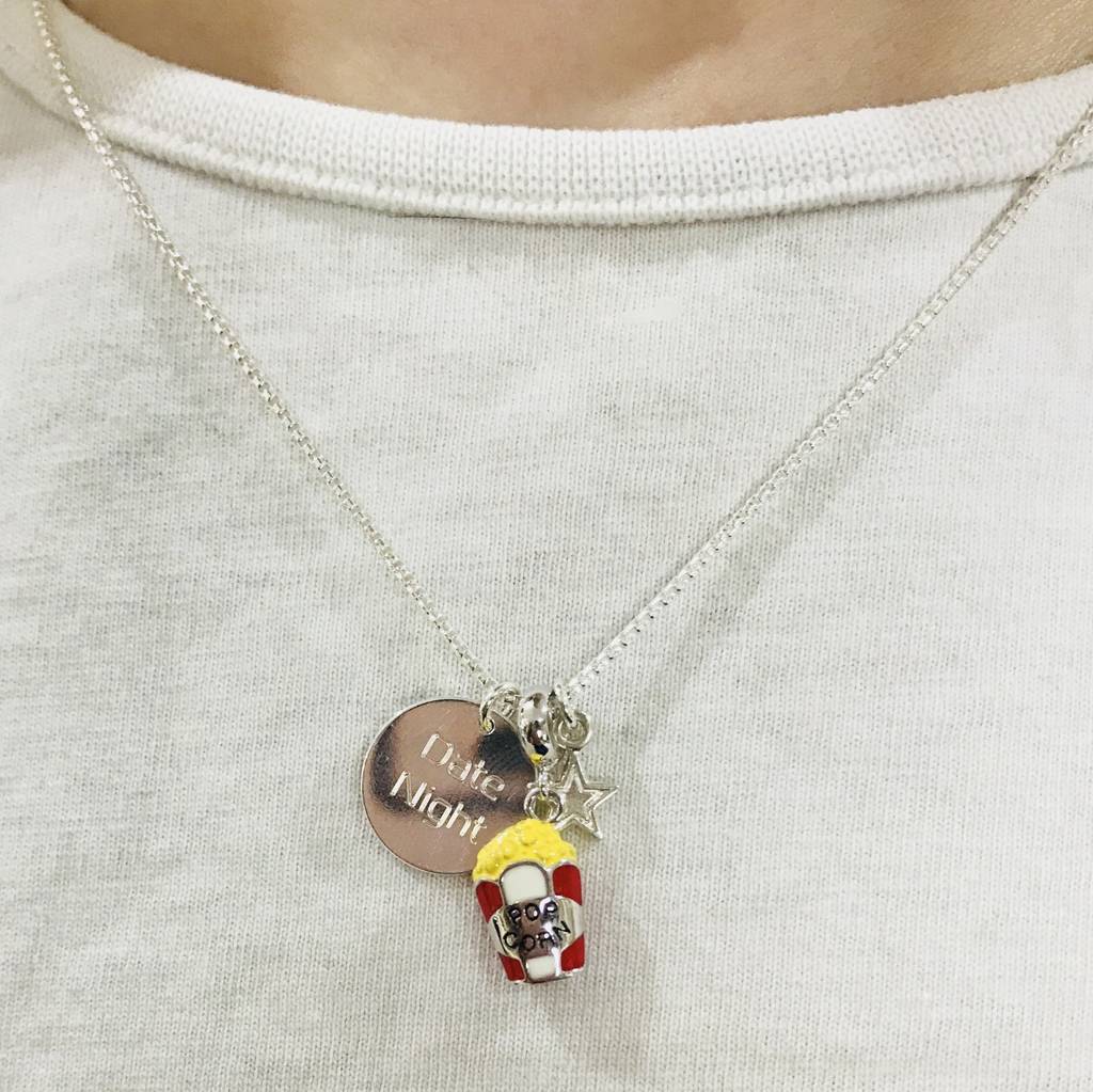 Personalised Date Night Popcorn Necklace By Francesca Rossi Designs