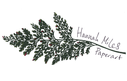 Hannah Miles Paperart papercut fern logo