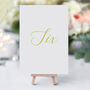 Elegant Gold Table Numbers, thumbnail 2 of 7