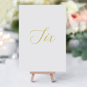 Elegant Gold Table Numbers, 2 of 7