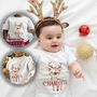 Cute Reindeer Name Christmas Children's Clothing, thumbnail 1 of 4