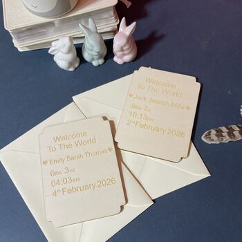 Personalised Wooden New Baby Keepsake Plaque, 3 of 9