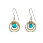 Infinity Universe Turquoise Silver Earrings, thumbnail 4 of 12