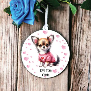 Personalised Pet Chihuahua Pet Love Decoration, 2 of 2