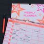 Weekly Planner Pink And Orange, thumbnail 2 of 3