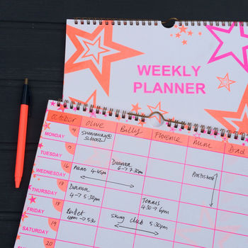Weekly Planner Pink And Orange, 2 of 3