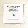 Personalised Son Birthday Card Greatest Gift, thumbnail 1 of 3