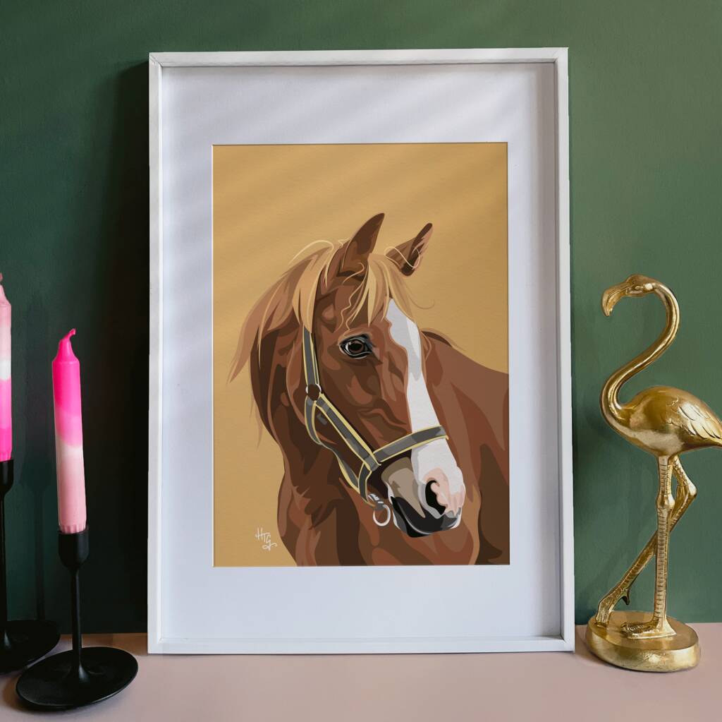 Personalised Horse Portrait Print, 1 of 6